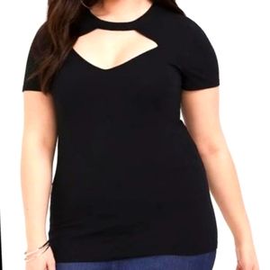 Addition Elle flowy cut out tshirt